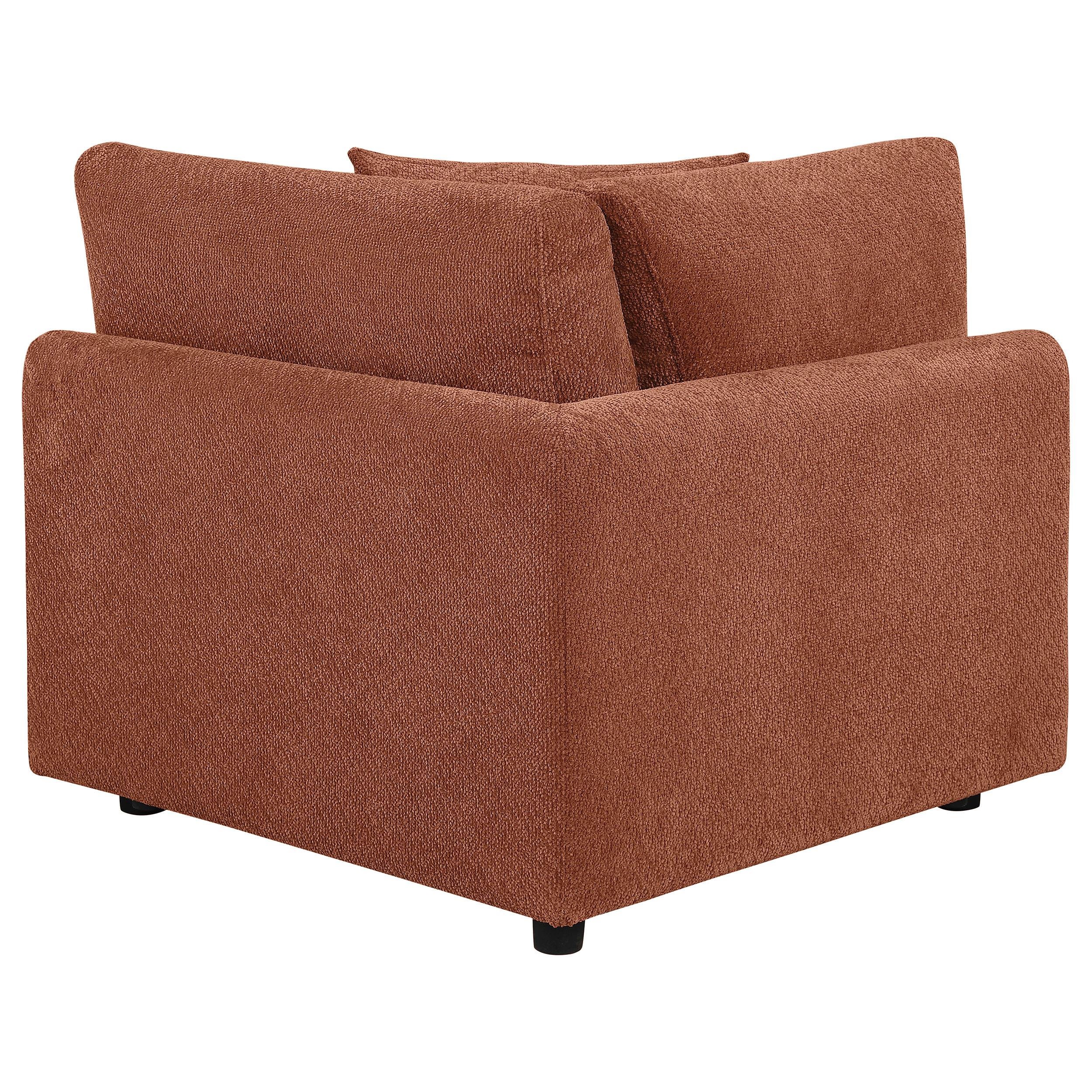 Coaster Furniture Elysia 551892 Chenille Upholstered Modular Corner Chair - Coral IMAGE 1